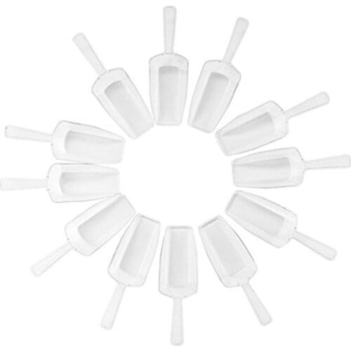 5 Pcs Mini Transparent Thickened Plastic Ice Scoop For Candy Dessert Buffet Ice Cream Protein Powder Transparent Shovel