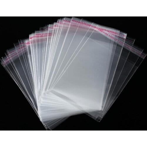 500pcs CD Record Plastic Bags Disc Case Holder Storage Plastic Wrap Clear Self Adhesive Cellophane Packaging Bag 13*16cm