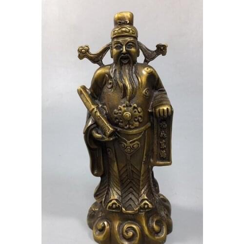 6.6”Tibet Tibetan Buddhism China antique Wealth god statue