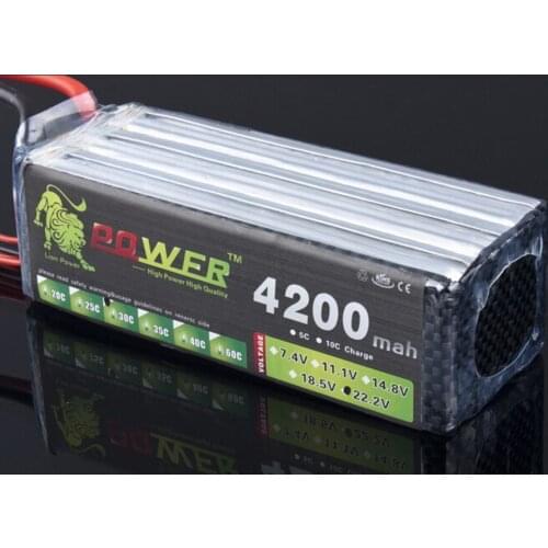 Ultra-high Capacity LiPo Battery 6s 22.2v 4200mah 30C 35C For RC Helicopter RC Car Boat Quadcopter Remote Control Toys Parts