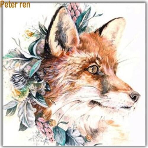 Diy Diamond painting cross stitch Crafts artwork Full diamond embroidery Animal 5d round\square diamond mosaic Wolf head wreath