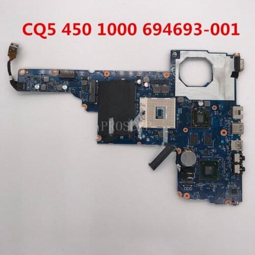 Free shipping For CQ45 450 1000 2000 Laptop motherboard 694693-001 694693-501 694693-601 6050A2493101-MB-A02 HM75 working well
