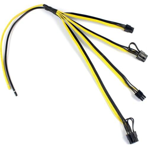 12AVG+18AWG Power Supply Modified Cable Mine Machine Wire Graphics 6P Power Supply Cable for DELL2950 1470 1950 PE Series