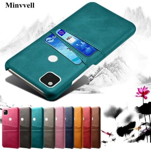 Card Wallet Phone Case For Google Pixel 4A 4 3a 3 2 Pixel4a Pixel3a Retro Slim PU Leather Cover Business Card Pocket Back Cover