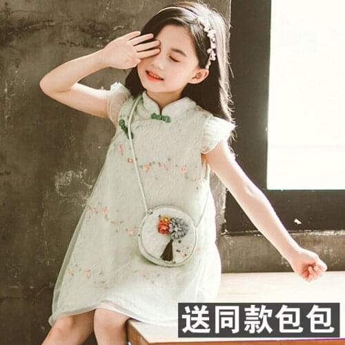 Embroidered Baby Dress Summer Floral Chinese Style Girls Dress Gift Christmas Dress