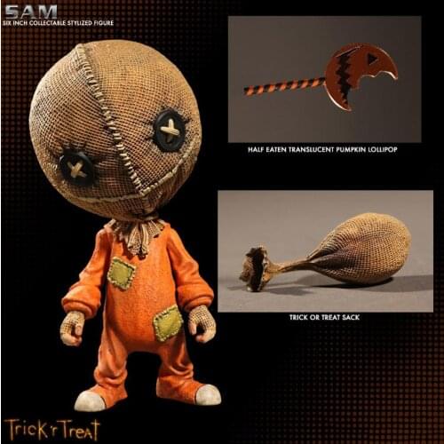Tronzo 15cm Limbs Movable Trick'r Treat Halloween Action Figure Toys Horrible Pumpkin Head Sam Model Doll Gift For Children