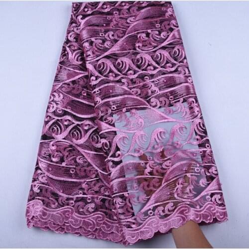 French Mesh Dark Onion Nigreian Tulle Lace Fabrics High Quality African Dry Lace Fabric With Bead For Men Women Every DressF1572