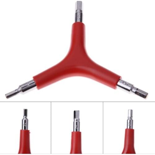 Bicycle Repair Tool Multifunctional Practical Three Fork Mountain Bike Wrench Convenient Repair Tool Y Shape Outer Hex Wrench