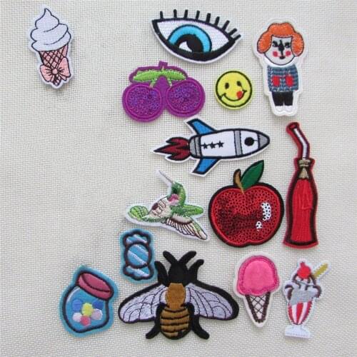 Fashion style new arrive stripes patterned fashion hot melt adhesive applique embroidery patches DIY accessory 1pcs for sale