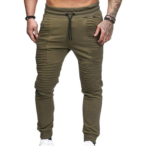 Mens Joggers Fashion Pants Skinny Fitness Men Sweatpants Casual Elastic Bodybuilding Pants Army Military Trousers Male Plus Size
