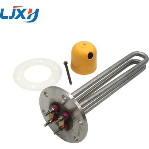 LJXH Heating Element for Oil 220V Flange Disc Type,1KW/2KW Stainless Steel Heating Pipe for Heat-conducting Oil Stove