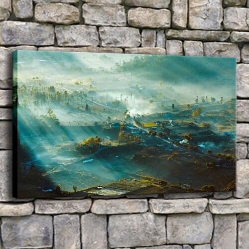 Wall Artwork Canvas HD Print Natural Landscape Picture Framework Or Frameless 1 Piece Forest Light Bali Sunshine Picture