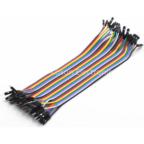 Wholsale 1 Row 40Pcs dupont cable jumper wire dupont line male to male dupont line 20cm 1P-1P for arduino