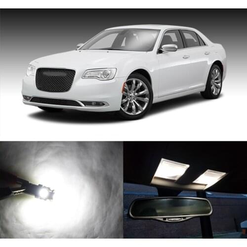 Fits For Chrysler 300 2011-2015 9PCs White Canbus Led Replace Interior Car Lights License Plate Map Dome Trunk Bulb