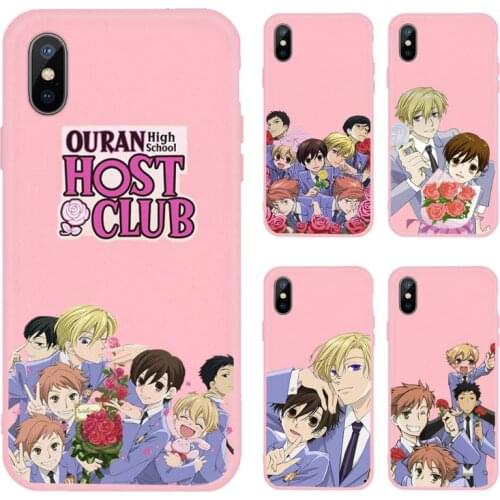 Oran High School Host Club anime luxury Phone Case funda Candy Color for iPhone 6 7 8 11 12 s mini pro X XS XR MAX Plus