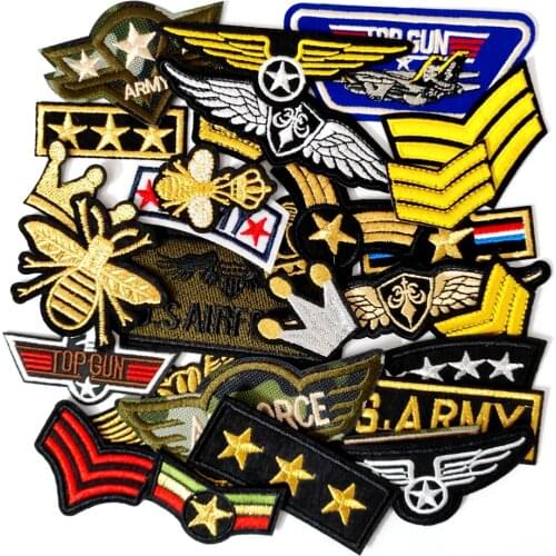 TOP GUN ARMY WING Cloth Badges Mend Decorate Patch Jeans Bag Hat Clothes Apparel Sewing Decoration Applique Patches
