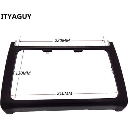 High quality 2DIN DVD frame Fascia for VOLKSWAGEN vw Polo 2014 stereo facia frame panel dash mount kit adapter trim Bezel facia