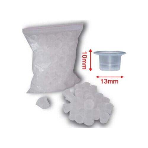 YILONG 100pcs 10*13mm Plastic Disposable Tattoo Ink Holder Cups Pigment Supplies Permanent Makeup