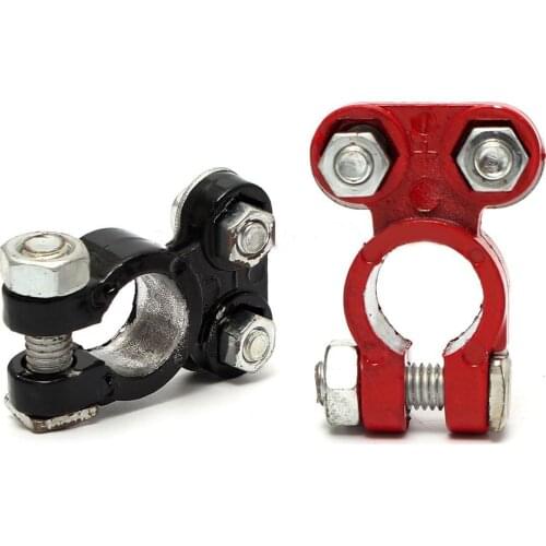 2pcs Aluminum Positive Nagative Car Battery Terminal Clamp Clips 53x37x17mm Moistureproof