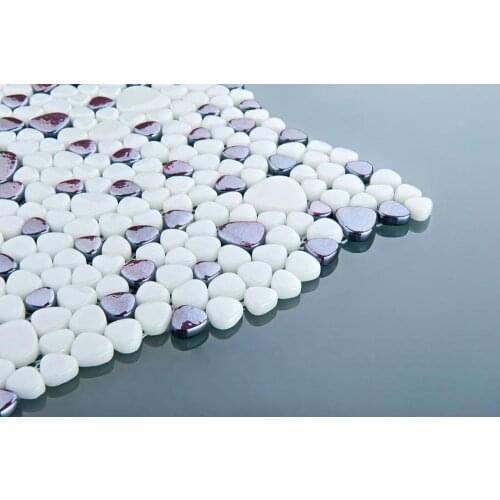 Pebble glass mosaic tiles, price includes 11 tiles (1 m2) FBY008