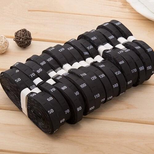 500PCS Black polyester cloth size label kids clothing Number 50 60 70 80 90 100 110 120 130 140 150 160 170 180 190 200