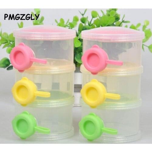 3 layer Style Portable Baby Food Storage Box Cereal Cartoon Baby Milk Powder Boxes Baby Food Storage Feeding