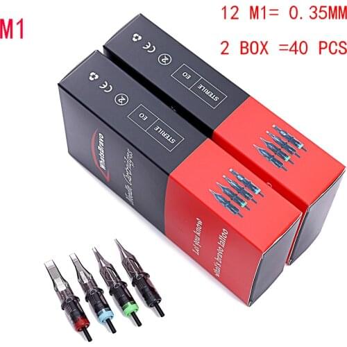 Newest 40pcs Disposable Sterilized Tattoo Cartridge Needles For Semi-Permanent Makeup Tattoo Gun Machine 5M1 7M1/9M1/11M1/13M1/1