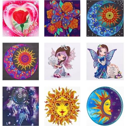 DIY Diamond Painting 5D Special-shaped drill Cartoon girl Embroidery Cross Stitch Landscape Mosaic Handmade Home Decoration Gift