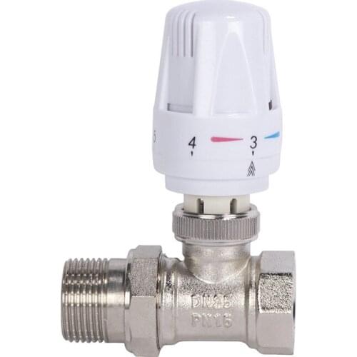 Automatic Thermostatic Radiator Valve Thermostat Temperature Control Valve Angle Floor Heating Special Valve Copper DN15 DN20