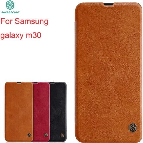 New 2019 For Samsung galaxy m30 Case Cover NILLKIN PU Leather Flip Case For Samsung galaxy m30 Cover Flip Phone Case