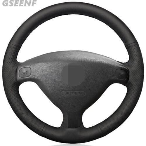 Car steering wheel cover For Opel Astra (G) 2004-1998 Zafira (A) 1999 Black Hand-stitched Artificial Leather