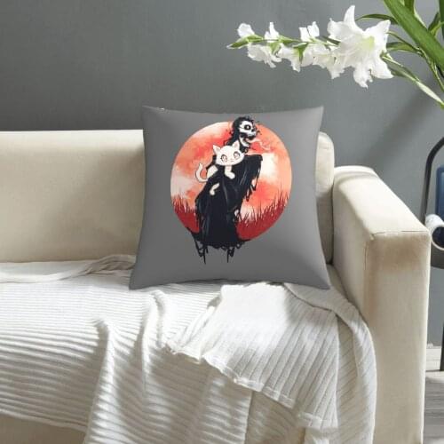 Gothic,Cat Person pattern print Cushion Cover Decorative Pillowcase Chair Seat Square Car Pillow Cover Home Living Textile