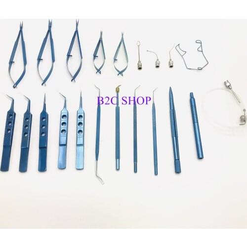 Eye Ophthalmic Surgical eye care tool 21PCS Titanium Cataract Set