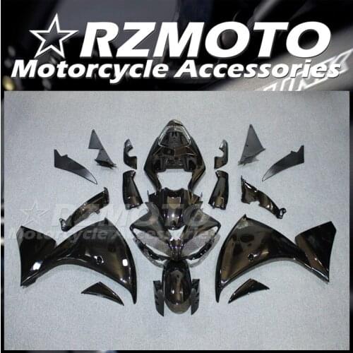 4Gifts Injection mold New ABS Whole Fairings Kit Fit for YAMAHA YZF-R1 R1 2009 2010 2011 09 10 11 Bodywork set black white
