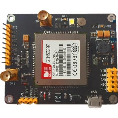 SIM5320E/SIM5320A/SIM5320J Simcom 3G development board High speed GPRS data transmission with GPS positioning USB SMA interface