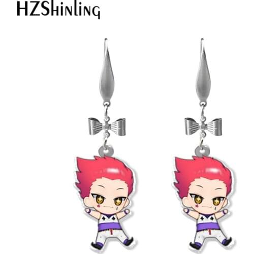 New HunterxHunter Anime GON·FREECSS Killua Zoldyck Kurapika Leorio Paladinight Acrylic Resin Epoxy Dangle Earrings