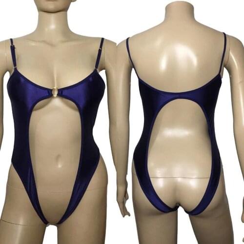Sexy Japanese Girls One Piece Crotchless Bikini Suit Lolita Swimsuit Lingerie Suit Bodysuit Swimwear Fancy High Cut Leotard