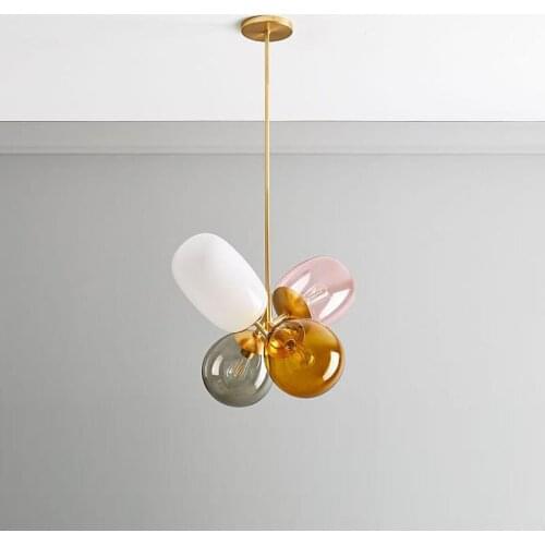 Glass ball gold pendant light industrial design art handmade wicker chandelier lighting lampes suspendues avizeler hanglampen