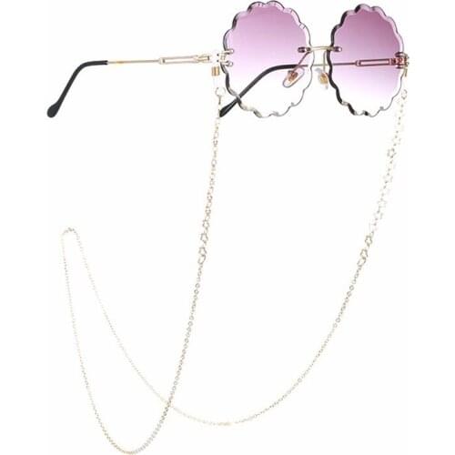 Gold Star Alloy Sunglasses Chain For Women Hot Personality Eyewear Lanyard Holder Straps Silicone Loop Necklace Glasses Chain