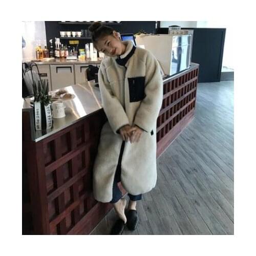 New Fur Coat Faux Fur Coat Women Winter Harajuku Teddy Coat Wool Lamb Fur Korean Turtleneck Double-sided Wear Thick Warm Coat