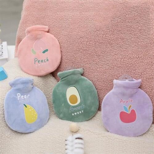Cute Fruit Portable Hand Warmer Fleece Circle Cloth Handwarmer Girls Pocket Hand Feet Hot Water Bags Large Hot Water Bottle Bag