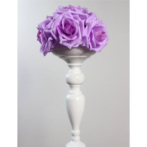 SPR 15cm purple Elegant Artificial Silk Crimping Rose Flower Ball Hanging Kissing Ball Wedding Room Party Decoration Supplies