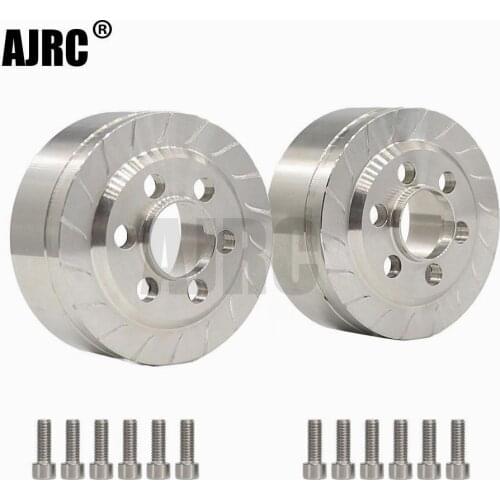Stainless Steel Brake Disc Hub Counterweight Balance Weight for 1.9/ 2.2 inch 6-hole VP Wheel Rims TRX4 Axial SCX10 RC Crawler