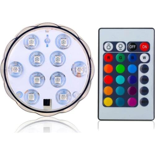 1pc RGB LED Tea Light Submersible Waterproof LED Lights Remote Controlled Wedding Party Xmas Halloween Event Decor LED Lights