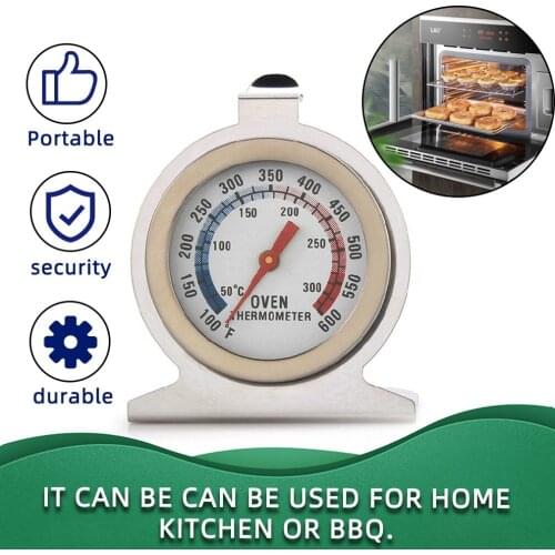 Cooking Food Meat Dial Stainless Steel Oven Thermometer Temperature Gauge Kitchen Oven Thermometer Measures Home Cook Supplies
