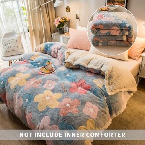 Thick Warm Lamb Cashmere Winter Blanket For Bedroom Double Side Coral Fleece Quilt Cover Comfortable Soft Bedding Home Textiles