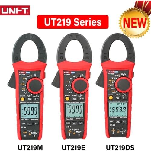 UNI-T Professional Digital Clamp Meter 1000V AC DC UT219 Series True RMS Auto Power Off 3 Phase Motor Sequence Test Inrush