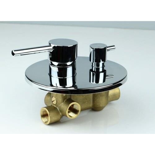 Vidric Solid brass wall mounted mixed water valve dual function hot and cold shower faucet concealed shower mixer valve switch