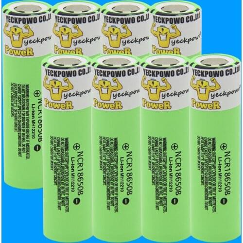 YECKPOWO ncr18650b battery li-ion batteries ion lithium akkumulator 3400mah 3.7V rechargeable akkus / 18650 charger USB 4 SLOT