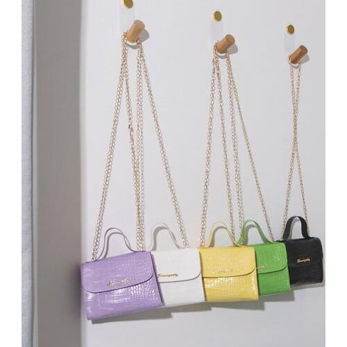 Women Fashion Handbag Alligator PU Crossbody Bags Chains Shoulder Bag Ladies Party Flap Handbags 2020 New Arrival